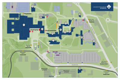 Lageplan des UK Augsburg